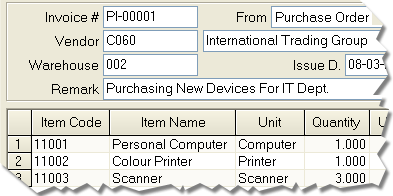ASWAQ6 covers all purchasing activities with an integrated set of documents & actions